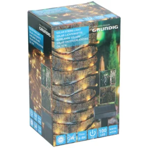 Genomgående solcellsljuskedja 100 LED