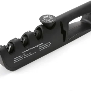 4-i-1 knivvässare i svart: oumbärligt köksredskap för vassa knivar och saxar