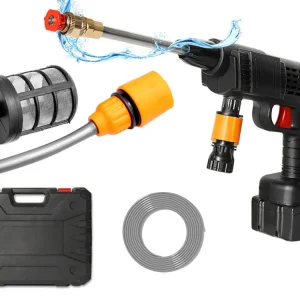 Högtryckstvätt inklusive batteri och tillbehör