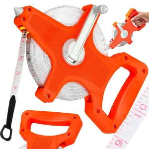 XXL 50 meter måttband med handtag – snabbrulle och fästhål