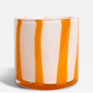 Ljuslykta Calore Curve XS Orange/Vit